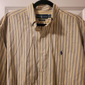 Vtg Men’s Polo Ralph Lauren Button Down Shirt Button Down Striped Size L 16